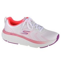 Buty do biegania damskie, Skechers Max Cushioning Delta. Białe obuwie sportowe damskie Skechers, bez wzorów, do biegania. Za 429.99 zł.