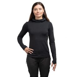 Bluza trekkingowa damska Arc'teryx Taema Thermal Hoody. Czarne bluzy damskie Arc'teryx, bez wzorów, bez kaptura. Za 328.99 zł.