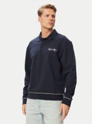 Calvin Klein Jeans Polo LV04RG202G Granatowy Regular Fit. Niebieskie koszulki polo męskie Calvin Klein Jeans, m, bez wzorów, z bawełny, bez ramiączek. Za 369.99 zł.