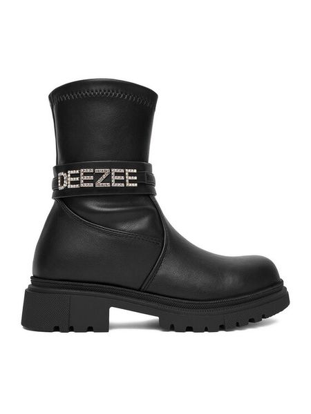 DeeZee Botki CEO-CS5819-62 Czarny. Czarne botki dziewczęce DeeZee, z materiału, bez zapięcia. Za 149.99 zł.