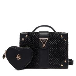 Torebka Guess. Czarne torebki do ręki damskie Guess, z aplikacjami, klasyczne, bez dodatków. Za 369.99 zł.