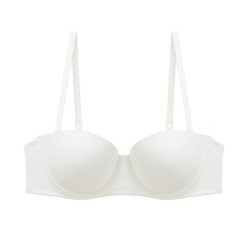 Biustonosz balkonetka gładki niewidoczny pod ubraniem Cymbre. Białe biustonosze Intica, bez wzorów, ze skóry. Za 119.00 zł.