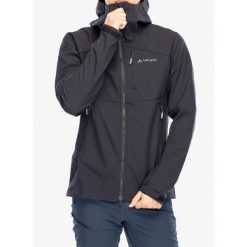 Kurtka softshell męska Vaude Roccia Softshell Jacket II. Czarne kurtki męskie Vaude, m, bez wzorów, z softshellu, sportowe, bez kaptura. Za 837.80 zł.