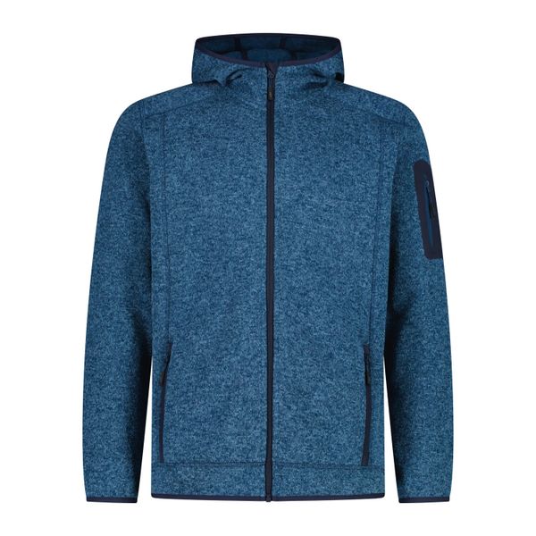 Kurtka polarowa męska CMP Borgis Fix Hood Jacket. Niebieskie kurtki męskie CMP, l, bez wzorów, z polaru, sportowe, bez kaptura. Za 251.99 zł.