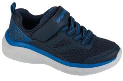 Buty sportowe Sneakersy chłopięce, Boundless. Niebieskie trampki i tenisówki chłopięce Skechers, bez wzorów, z materiału, sportowe, przed kostkę, bez zapięcia. Za 179.99 zł.