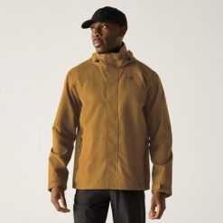 Kurtka turystyczna męska Matt II Wodoodporna. Żółte kurtki męskie Regatta, m, bez wzorów, z bawełny, sportowe, bez kaptura. Za 229.99 zł.