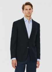 PAKO LORENTE – Casualowa marynarka męska w kolorze granatowym. Marynarki męskie Pako Lorente, bez wzorów, z dzianiny, casualowe. Za 399.99 zł.