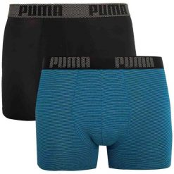 Bokserki Puma dla mężczyzn - 2-pak niebieski - Komfort i styl. Niebieskie bokserki męskie Puma, l, bez wzorów, z bawełny. Za 157.99 zł.