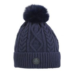 Czapka Peak Mountain Montchat. Niebieskie czapki i kapelusze damskie Peak Mountain, na zimę, bez wzorów, sportowe. Za 69.75 zł.