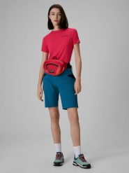 4F Spodenki trekkingowe szybkoschnące damskie - turkusowe XXL. Niebieskie szorty damskie 4f, na lato, l, bez wzorów, ze skóry, wizytowe, z podwyższonym stanem. Za 179.99 zł.