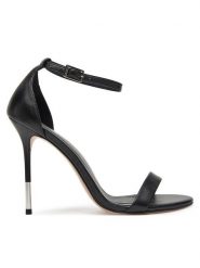 Eva Minge Sandały RHODODEN-LT934-32 Czarny. Czarne sandały damskie Eva Minge, bez wzorów, ze skóry, bez obcasa, na szpilce, bez zapięcia. Za 429.99 zł.
