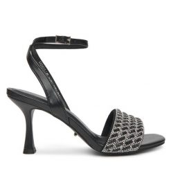 Sandały DeeZee. Czarne sandały damskie DeeZee, bez wzorów, bez obcasa, na szpilce, bez zapięcia. Za 149.99 zł.