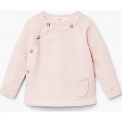 Mango Kids - Sweter dziecięcy Marine 62-74 cm. Swetry dla dziewczynek Mango Kids, z bawełny, z okrągłym kołnierzem. W wyprzedaży za 39.90 zł.
