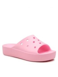 Crocs Klapki Classic Platform Slide 208180 Różowy. Czerwone klapki damskie Crocs, bez wzorów, z tworzywa sztucznego, bez obcasa. Za 177.65 zł.
