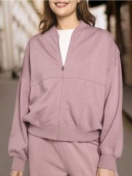 Bluza rozpinana - fioletowy. Fioletowe bluzy damskie Sinsay, l, bez wzorów, bez kaptura. W wyprzedaży za 29.99 zł.