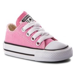Trampki Converse. Czerwone półbuty dziewczęce Converse, bez wzorów, bez zapięcia. Za 149.99 zł.