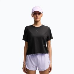 Koszulka do biegania damska PUMA Run Brightstride Cloudspun. Czarne koszulki sportowe damskie Puma, l, bez wzorów, z elastanu, bez kołnierzyka, bez ramiączek, do biegania. Za 189.99 zł.