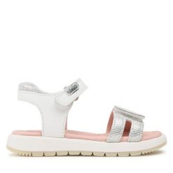 Sandały Garvalin. Białe sandały dziewczęce Garvalin, bez zapięcia. Za 229.99 zł.