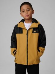 4F Kurtka przejściowa membrana 5000 chłopięca - brązowa 146 (10-11 lat). Brązowe kurtki i płaszcze dla chłopców 4f, bez wzorów, bez kaptura. Za 199.99 zł.