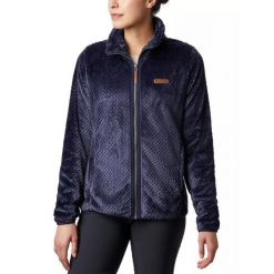 Damski sweter polarowy Columbia Fire Side II Sherpa Fz. Niebieskie bluzy sportowe damskie Columbia, xs, bez wzorów, z polaru, sportowe, bez kołnierzyka, bez ramiączek, bez kaptura. Za 245.00 zł.