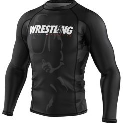 Koszulka sportowa męska Rashguard do MMA EXTREME HOBBY BOLD WRESTLING. Czarne bluzy męskie EXTREME HOBBY, m, bez wzorów, z bawełny, bez kołnierzyka, bez ramiączek, do biegania. Za 209.00 zł.