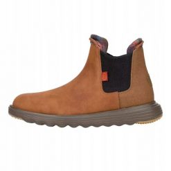 HEYDUDE Męskie Sztyblety Branson Classic. Brązowe botki męskie Hey dude, bez wzorów, z materiału, bez zapięcia. Za 439.00 zł.