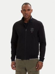 Aeronautica Militare Bluza 261FE1956UF00459 Czarny Regular Fit. Czarne bluzy męskie Aeronautica Militare, m, bez wzorów, z bawełny, bez kaptura. Za 659.99 zł.