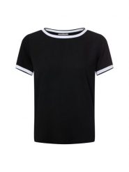 More & More Koszulka damska Kobiety Sztuczne włókno czarny jednolity, 38. Czarne koszulki sportowe damskie More & More, bez wzorów, z materiału, bez kołnierzyka, bez ramiączek. Za 219.95 zł.