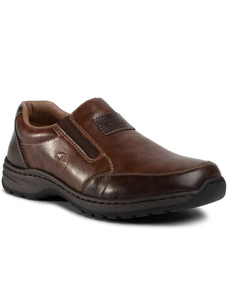 Rieker Półbuty 03354-26 Brązowy. Brązowe półbuty na co dzień męskie Rieker, z materiału, bez zapięcia. Za 339.99 zł.