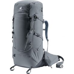 Plecak trekkingowy damski Deuter Aircontact 65 + 10 SL - graphite/black. Szare plecaki damskie Deuter, bez wzorów, z materiału. Za 1,560.15 zł.