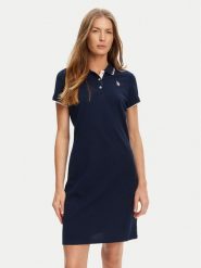 U.S. Polo Assn. Sukienka codzienna WUP1312 Granatowy Regular Fit. Niebieskie sukienki damskie U.S. Polo Assn., na co dzień, s, bez wzorów, z bawełny, bez kołnierzyka, bez ramiączek, proste. Za 219.99 zł.