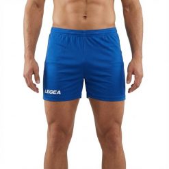 Szorty do biegania z elastycznym pasem jasnoniebieskie. Niebieskie szorty sportowe damskie Legea, na lato, bez wzorów, do biegania. Za 80.00 zł.