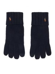Polo Ralph Lauren Rękawiczki 449793457003 Granatowy. Niebieskie rękawiczki męskie Polo Ralph Lauren, bez wzorów, z dzianiny. Za 419.99 zł.