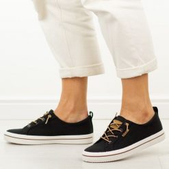 Czarne trampki damskie Lee Cooper 4059. Czarne trampki i tenisówki damskie Lee Cooper, bez wzorów, z gumy, casualowe, bez zapięcia. Za 159.00 zł.