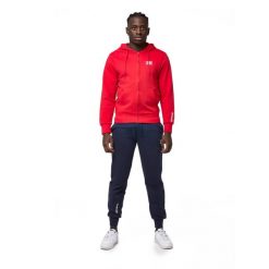 Bluza z kaptur na co dzień na siłownię. Czerwone bluzy męskie LEONE 1947 APPAREL, xl, bez wzorów, z bawełny, bez kaptura. Za 218.92 zł.