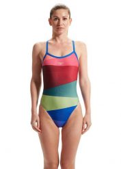 Strój Kąpielowy Speedo Placement Digital Turnback – Czerwony/Zielony Rozmiar 42. Czerwone kostiumy jednoczęściowe damskie Speedo, bez wzorów, z materiału, eleganckie, na fitness i siłownię. Za 256.07 zł.