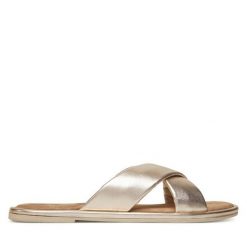Klapki Tamaris. Żółte klapki damskie Tamaris, bez wzorów, bez obcasa. Za 209.99 zł.