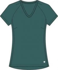 Bjorn_borg ACE V NECK T-SHIRT z recyklingowanego poliestru – MALLARD GREEN. Zielone t-shirty damskie Björn Borg, m, bez wzorów, z materiału, klasyczne, bez kołnierzyka. Za 247.00 zł.