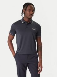 BOSS Polo Paul Pro 50506203 Granatowy Slim Fit. Niebieskie koszulki polo męskie Boss, m, bez wzorów, z syntetyku, bez ramiączek. Za 499.99 zł.