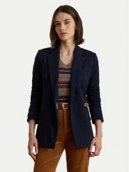 LAUREN RALPH LAUREN Marynarka 200980021001 Granatowy Straight Fit. Niebieskie żakiety damskie Lauren Ralph Lauren, bez wzorów, z bawełny. Za 1,199.00 zł.