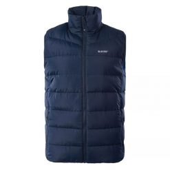 Kamizelka bezrękawnik męski Hi-Tec Sanis - granatowa, Rozmiar XXXL. Brązowe kurtki męskie Hi-tec, m, bez wzorów, bez kaptura. Za 139.99 zł.