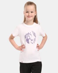 Dziewczęca bawełniana koszulka Kilpi MALGA-JG. Białe t-shirty i topy dla dziewczynek Kilpi, bez wzorów, z bawełny, bez ramiączek. Za 50.25 zł.