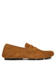 Calvin Klein Mokasyny Square Driver Suede HW0HW02844 Brązowy. Brązowe mokasyny damskie Calvin Klein, ze skóry. Za 649.99 zł.