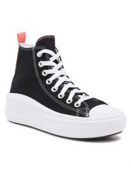 Converse Trampki Chuck Taylor All Star Move 271716C Czarny. Czarne trampki i tenisówki dziewczęce Converse, bez wzorów, z materiału, bez zapięcia. Za 209.99 zł.