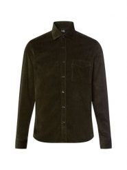 Nils Sundström Męska koszula sztruksowa Mężczyźni Regular Fit Bawełna zielony jednolity, L. Zielone koszule męskie Nils Sundström, l, bez wzorów, z bawełny, bez kołnierzyka, bez ramiączek. Za 249.95 zł.