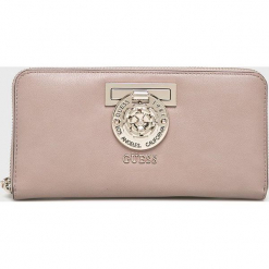Guess Jeans - Portfel. Szare portfele damskie Guess Jeans, z aplikacjami, z jeansu. Za 279.90 zł.