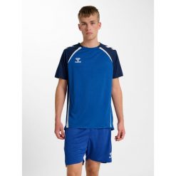 Koszulka Hummel Lead 2.0. Niebieskie koszulki sportowe męskie Hummel, bez wzorów, bez kołnierzyka, bez ramiączek, do piłki nożnej. Za 191.00 zł.