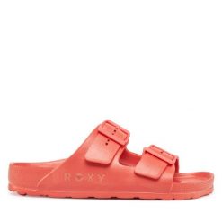 Klapki Roxy. Pomarańczowe klapki damskie Roxy, bez wzorów, bez obcasa. Za 109.99 zł.
