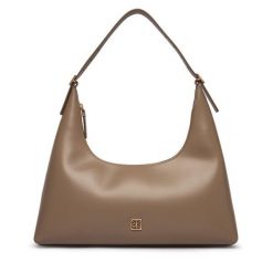 Torebka Calvin Klein. Brązowe torebki do ręki damskie Calvin Klein, bez wzorów, klasyczne, bez dodatków. Za 949.99 zł.