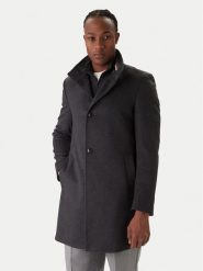 BOSS Płaszcz wełniany H-Hyde 50551078 Szary Slim Fit. Szare płaszcze męskie Boss, na zimę, m, bez wzorów, z wełny, bez kaptura. Za 2,429.00 zł.